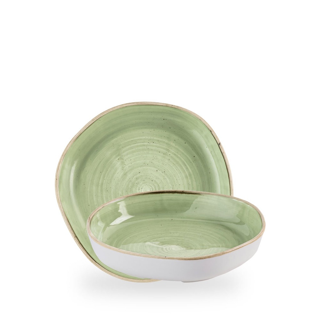 Kom 23.0cm h 4.5cm Stonecast Sage Green Churchill