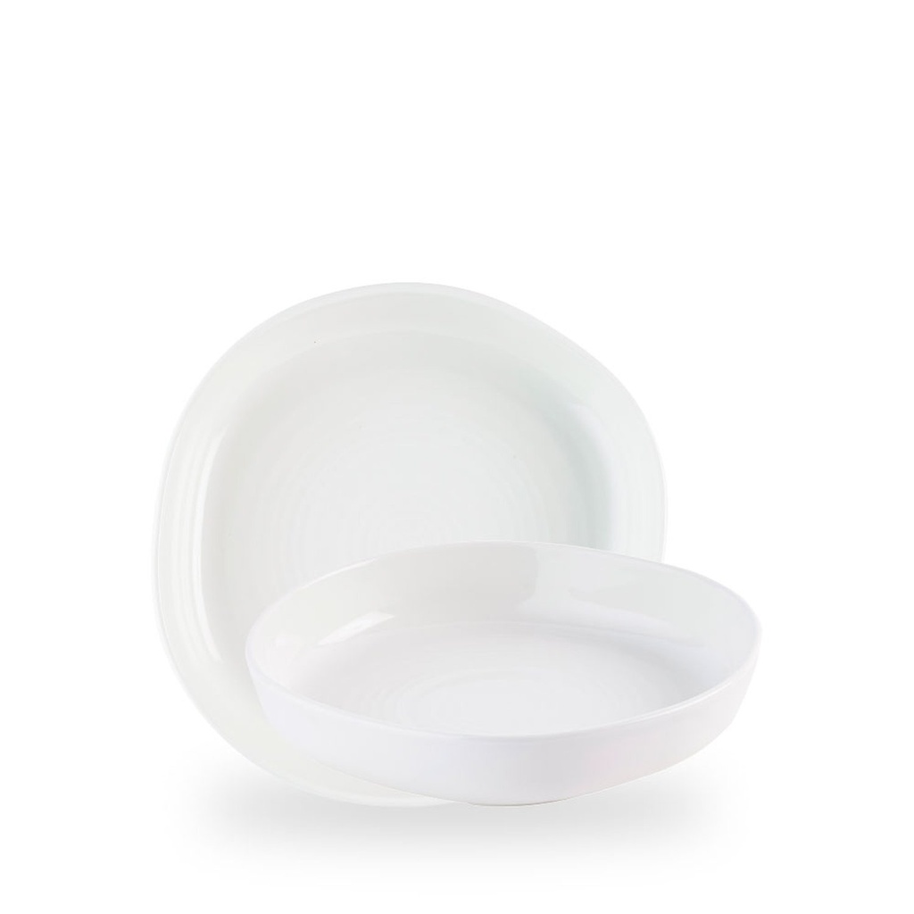 Kom 23.0cm h 4.5cm Chefs plates white Churchill
