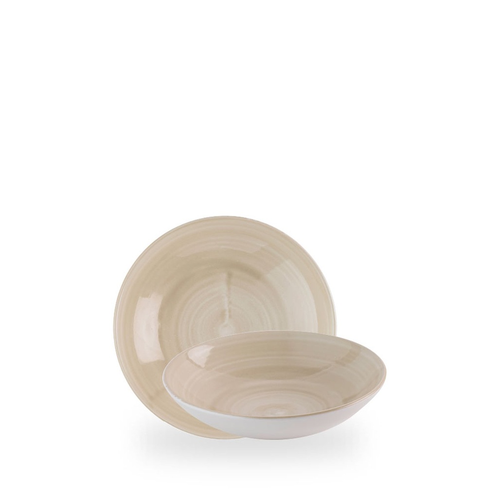Bord coupe diep 18.2cm Stonecast Canvas Natural Churchill