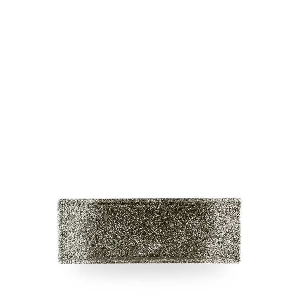 Schaal rechthoek 24.7cm x 8.8cm Studio Prints Raku Quartz Black Churchill