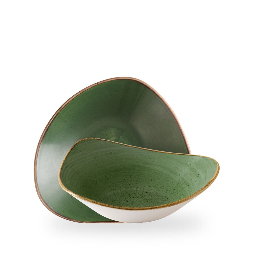 Kom driehoek 23.5cm 60.0cl Stonecast Sorrel Green Churchill