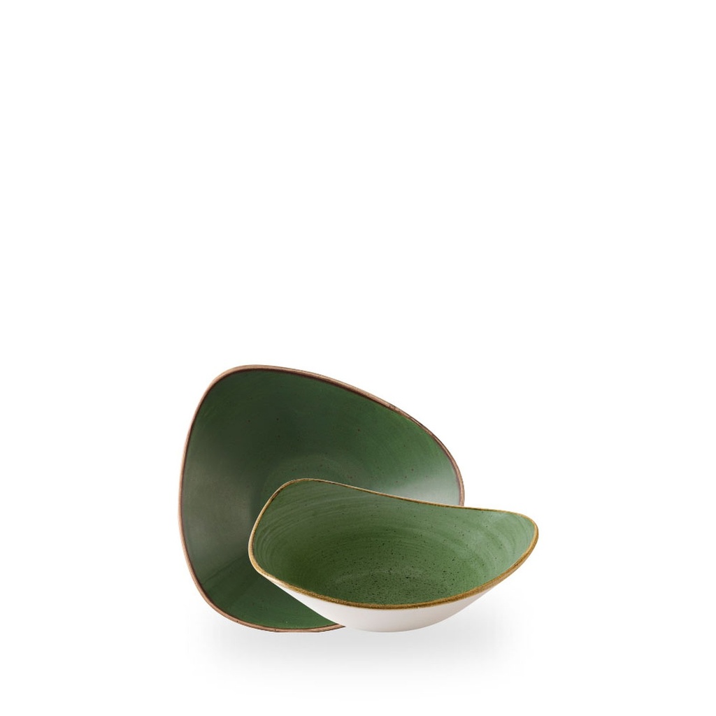 Kom driehoek 15.3cm 26.0cl Stonecast Sorrel Green Churchill