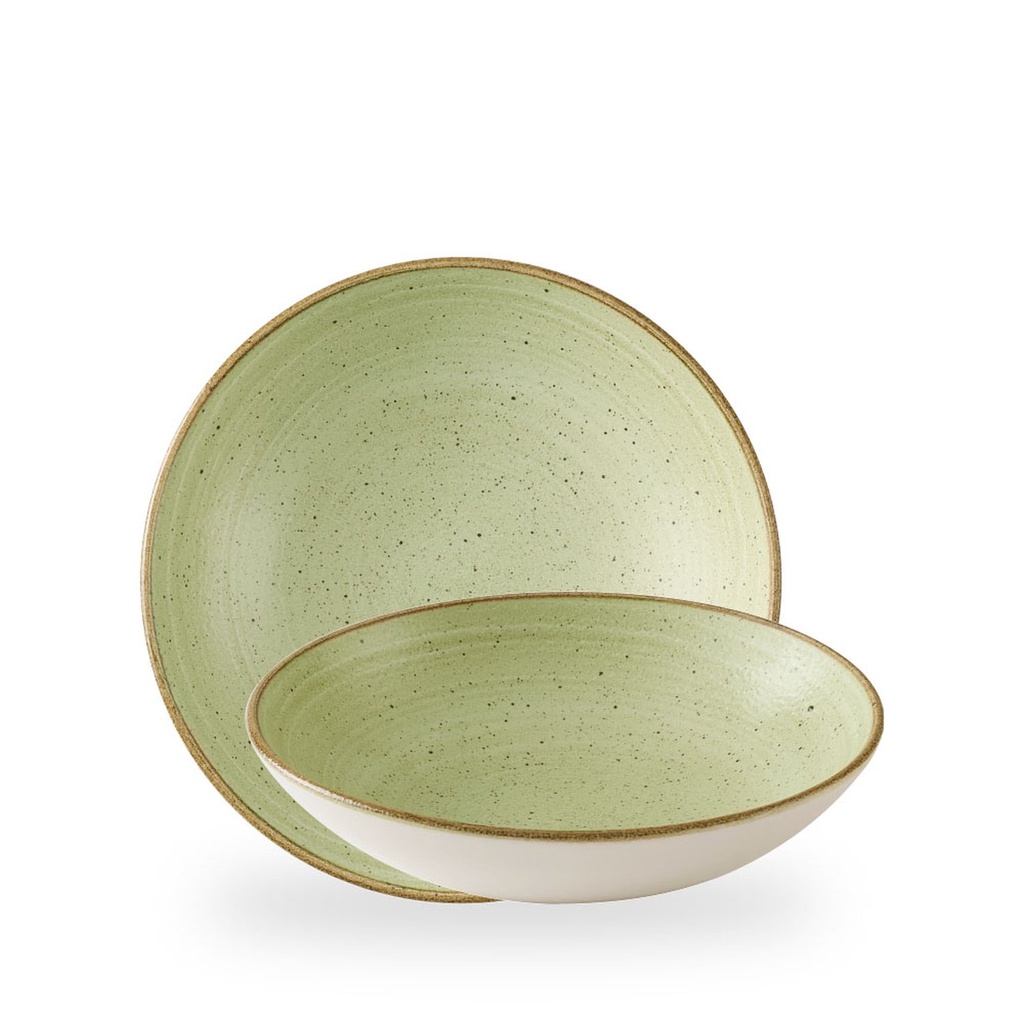 Bord coupe diep 24.8cm 113.6cl Stonecast raw green Churchill