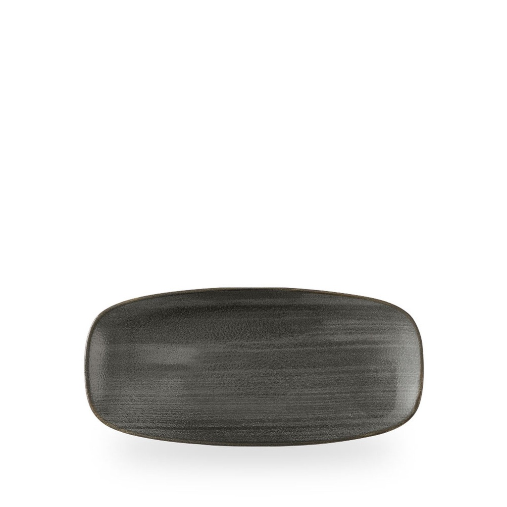 Schaal rechthoek 26.9cm x 12.7cm Stonecast Raw Black Churchill