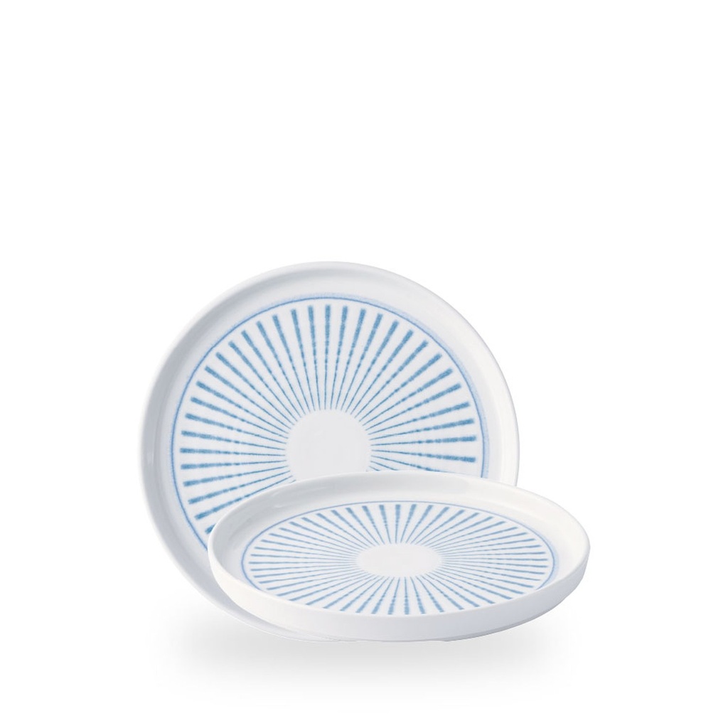 Bord plat 21.0cm h 2.0cm Inked Era Blue Churchill