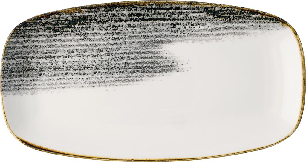 Schaal rechthoek 35.5cm x 18.9cm Homespun accents black Churchill