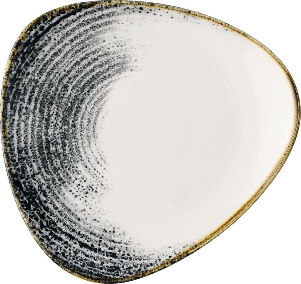 Bord plat driehoek 24.5cm Studio Prints Homespun Accents Black Churchill