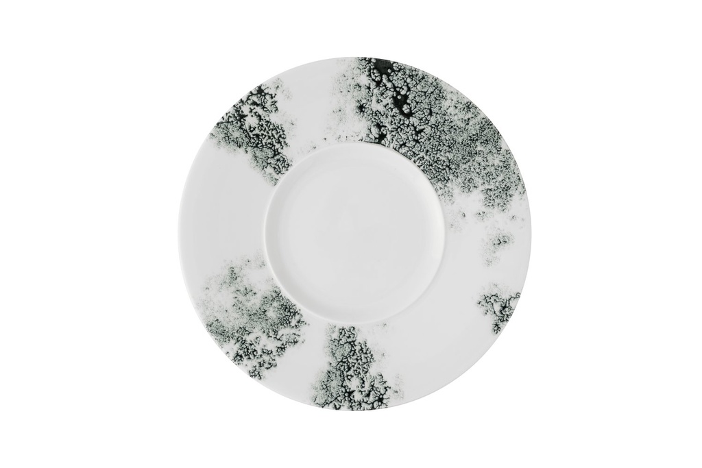 Bord plat 28.0cm Ambience Smoke Medium Rim Black Churchill