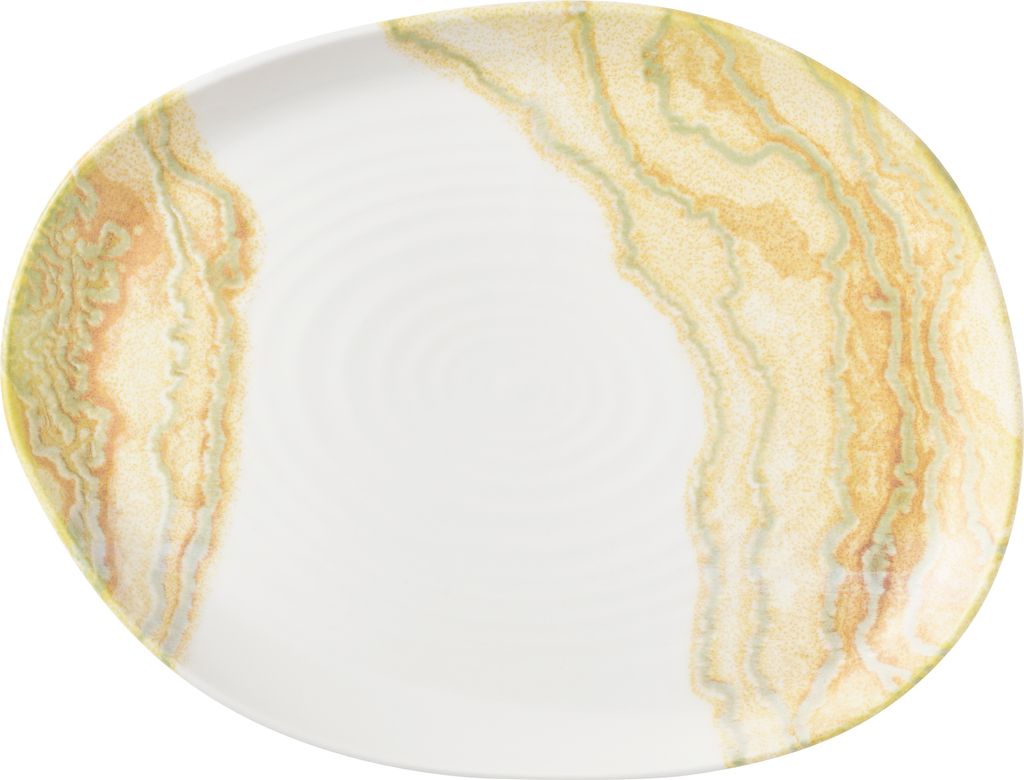 Schaal rechthoek 26.0cm x 20.0cm Inked Tide gold Churchill
