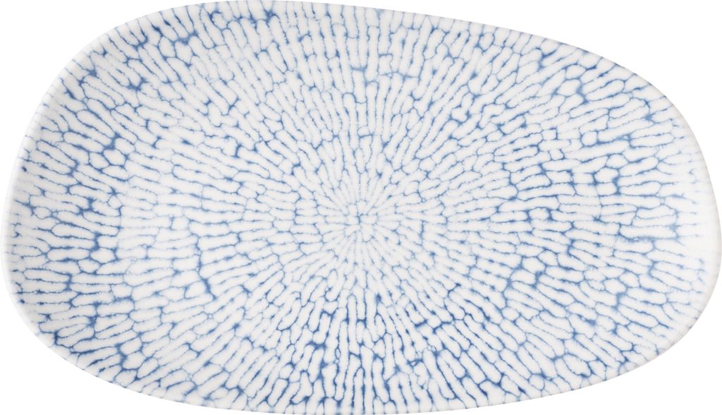 Schaal rechthoek organisch 26.0cm x 15.0cm Inked Cascade Indigo Churchill