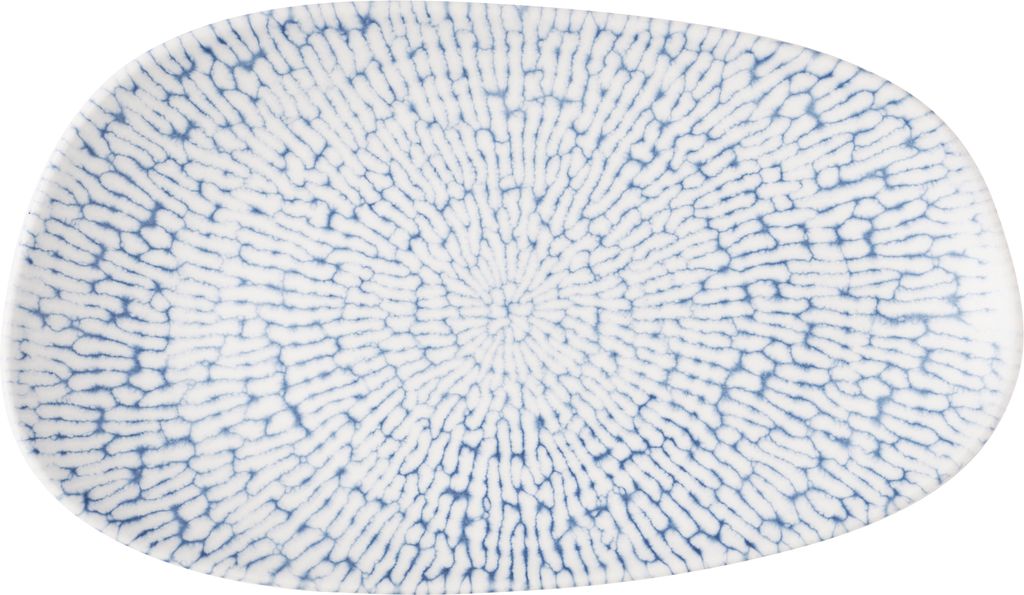 Schaal rechthoek organisch 22.0cm x 13.0cm Inked Cascade Indigo Churchill