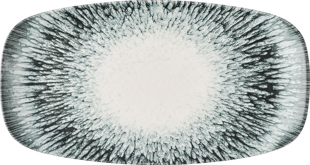 Schaal rechthoek 35.5cm x 18.9cm Inked Lumé  Black Churchill