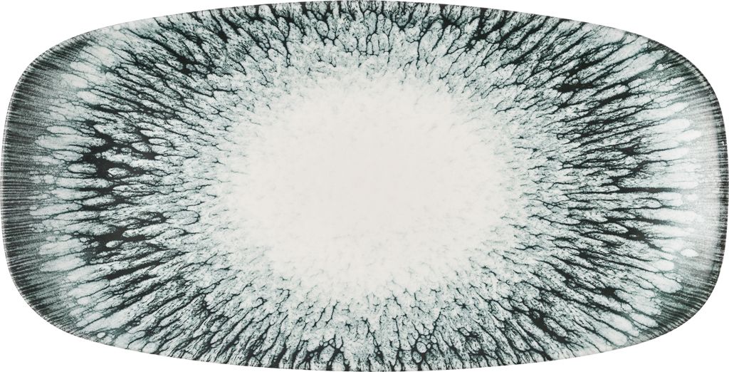 Bord plat 29.8cm x 15.3cm Inked Lumé  Black Churchill