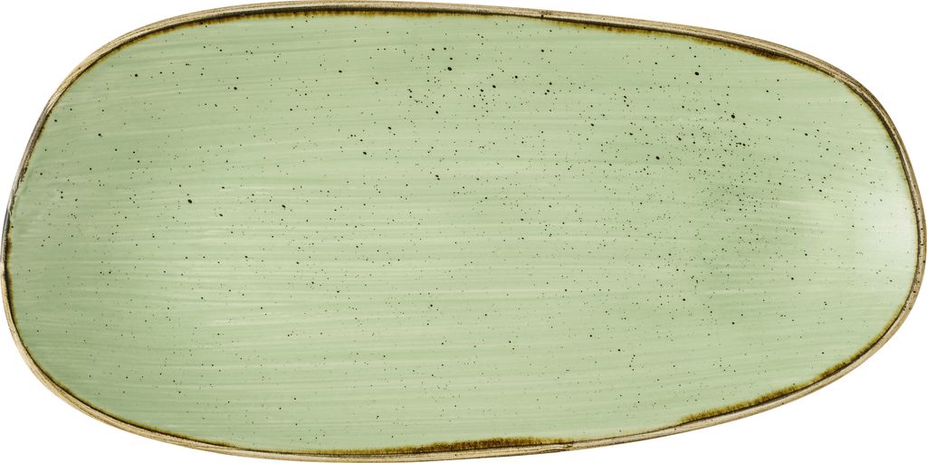 Schaal rechthoek 30.0cm x 15.0cm Stonecast sage green Churchill