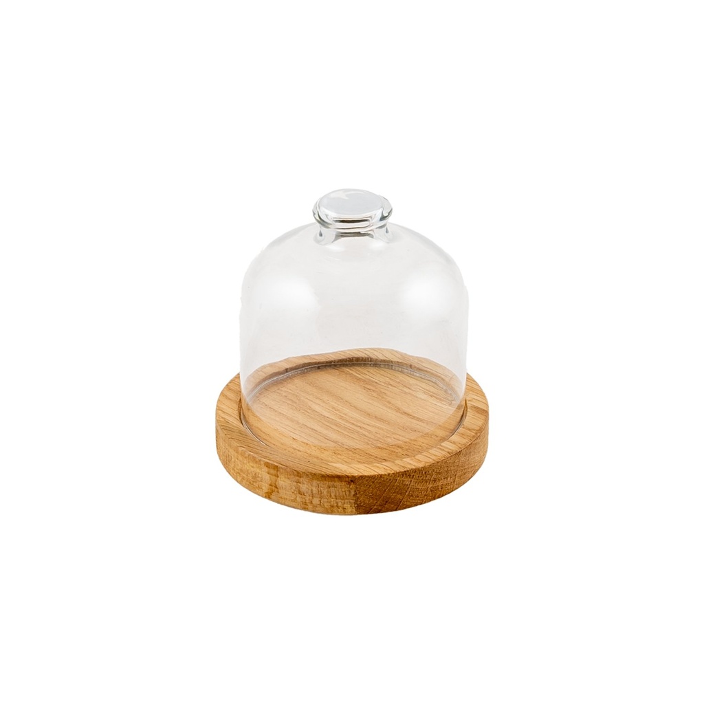 Houten plank met 1 stolp 10.0x10.0cm Room Amenities Oak Natural Joy Buffet