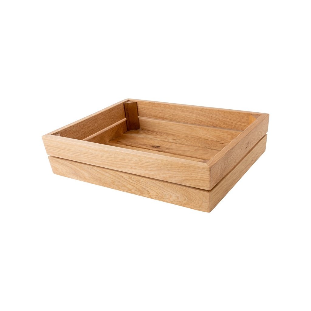 Houten tray 1/2 gn (h)9.3cm Oak Natural Crate Joy Buffet