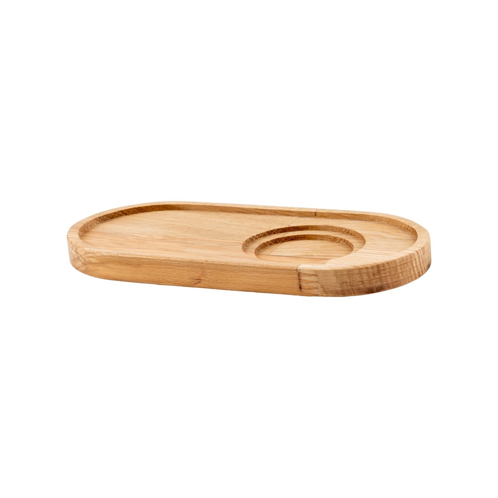 Serveertray met uitsparing ovaal 22x11x1.8cm Beech Natural Grain Joy Buffet