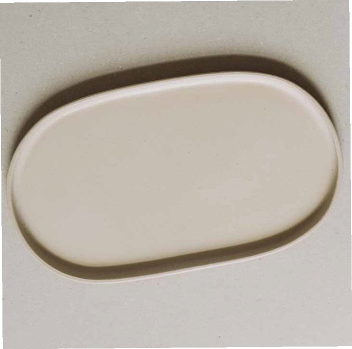 Schaal ovaal 41.0x23.0cm Terra Vanilla Poemi