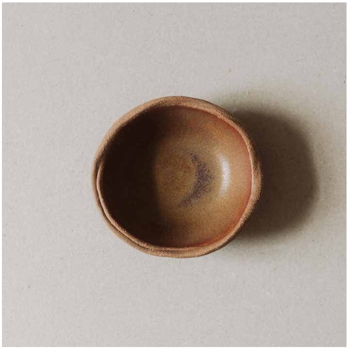 Kom organisch 12.0x5.0cm Aarde Poemi