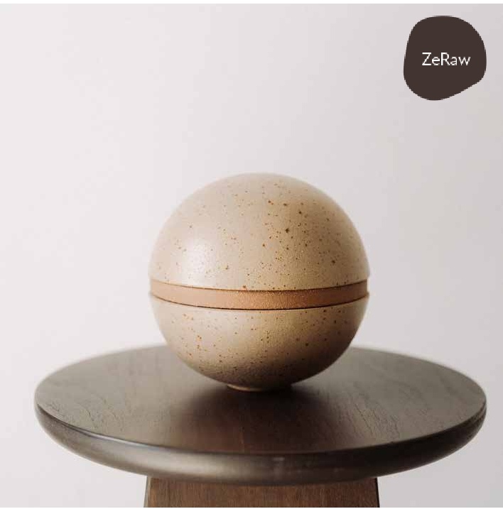 Kom met deksel 16.0x16.0cm Sphere  Aarde Poemi