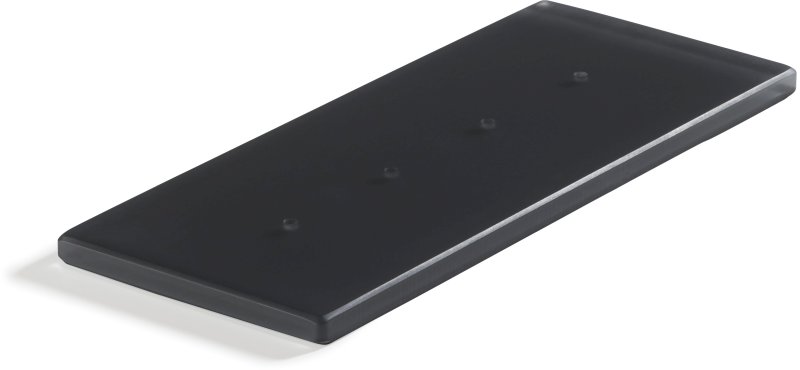 Serveerplateau met 4 gaten 24.5x10.0x1.0cm Mealplak black