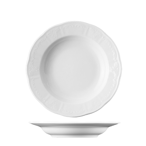 Bord diep 23.0cm Bellevue wit