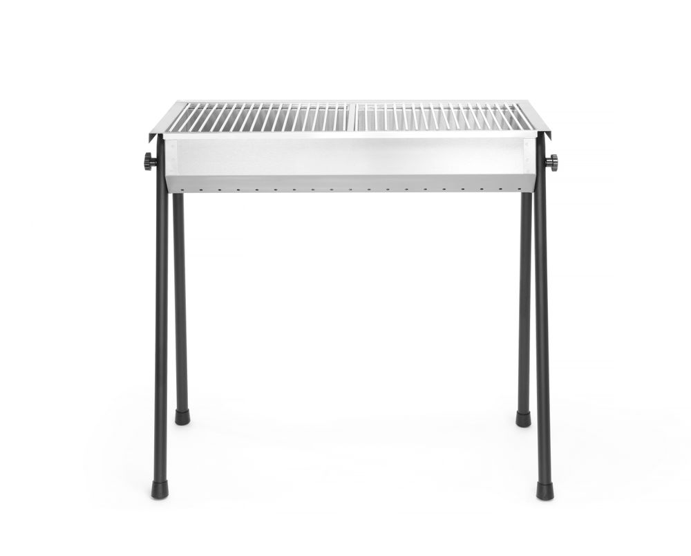 Houtskoolbarbecue Patio rvs 770x380x760 mm Hendi