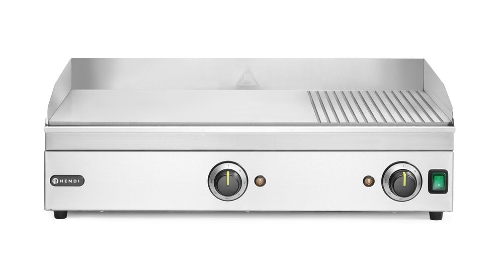 Bakplaat Kitchen Line 2/3 glad 1/3 geribd 230V 3500W Hendi