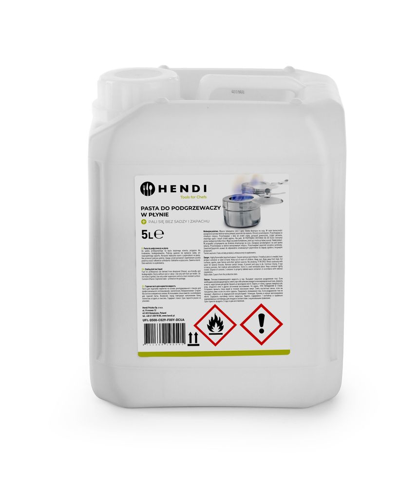 Brandpasta - jerrycan 5 l ethanol Hendi