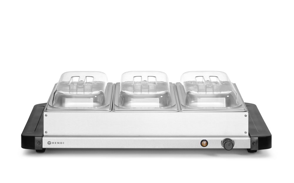 Voedsel warmer met 3x GN 230V 400W Hendi