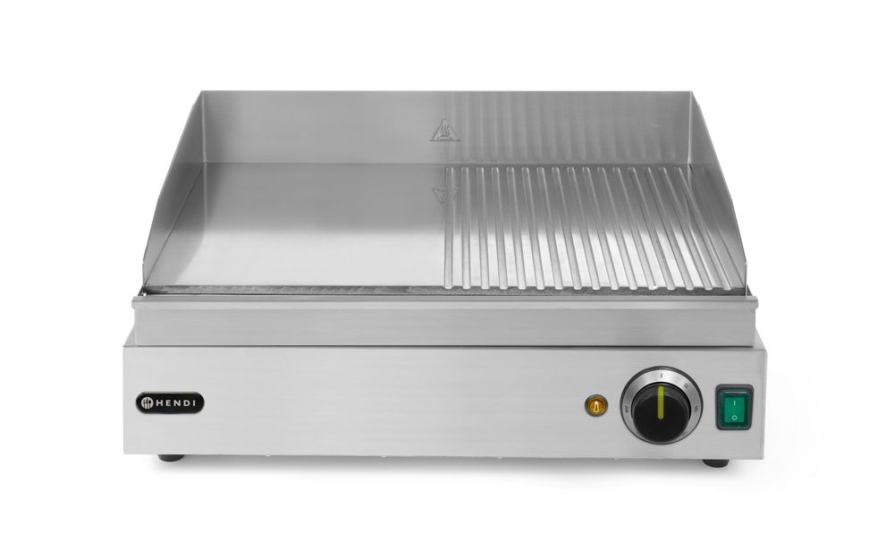 Bakplaat Profi Line 1/2 glad 1/2 geribd 230V 2400W Hendi
