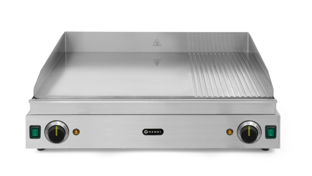 Bakplaat Profi Line 2/3 glad 1/3 geribd 230V 3500W Hendi