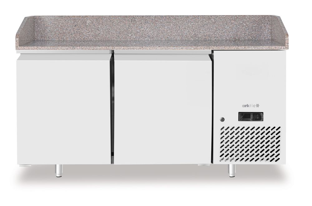 Pizzakoelwerkbank 250 l werkblad graniet Hendi