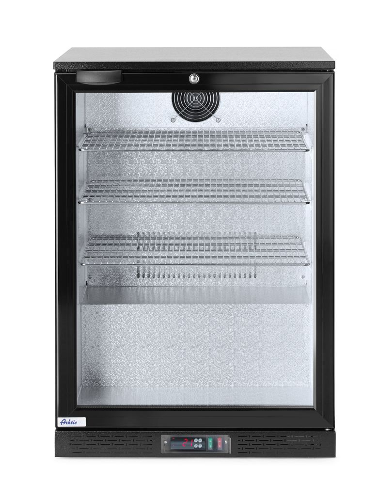 Backbar koelkast zwart met enkele deur 105l 230V 120W Hendi