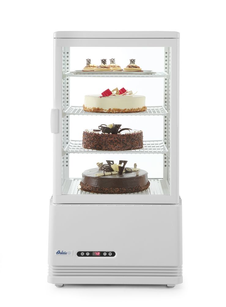 Koelvitrinekast zwart 68 l 230V 170W Hendi