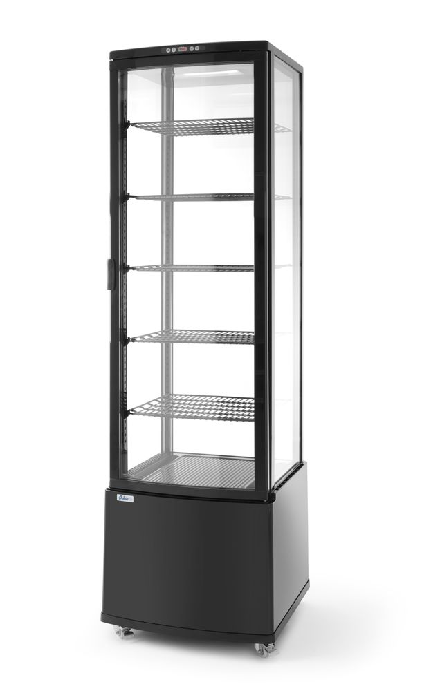 Koelvitrinekast zwart 270 l 230V 290W Hendi