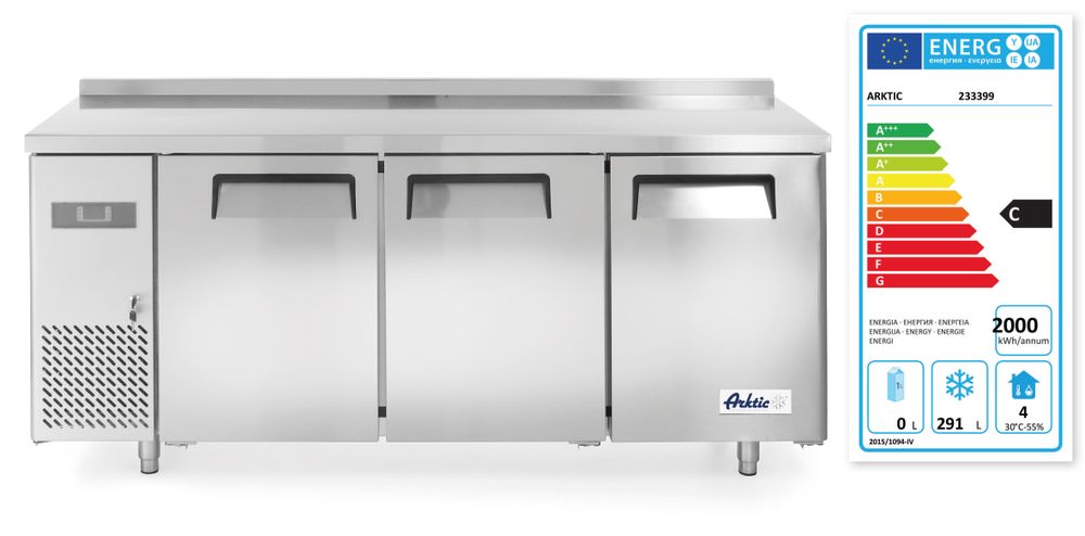 Vrieswerkbank 3 deurs 390 l Kitchen Line Hendi