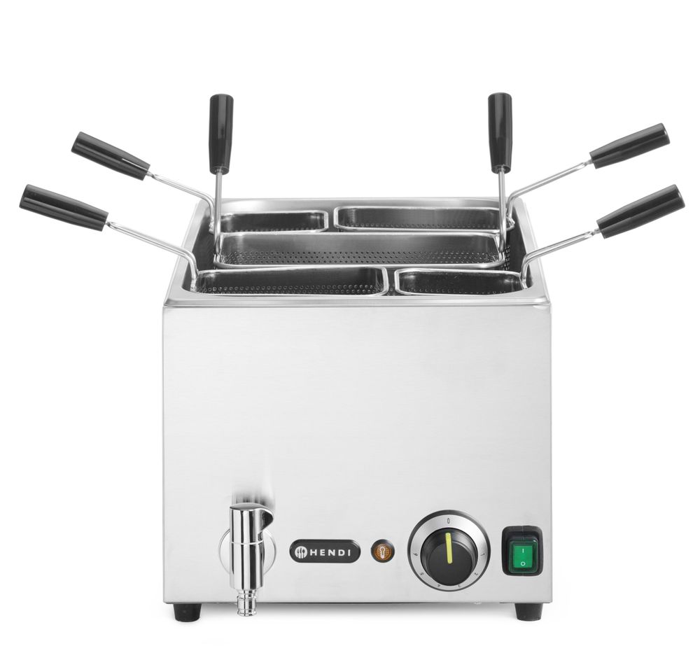 Pastakoker met kraan 25 l incl. 5 manden 230V 3500W Hendi