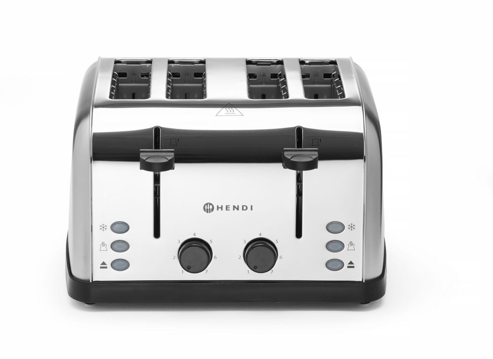 Tosti apparaat 4-sneetjes 230V 1500W Hendi