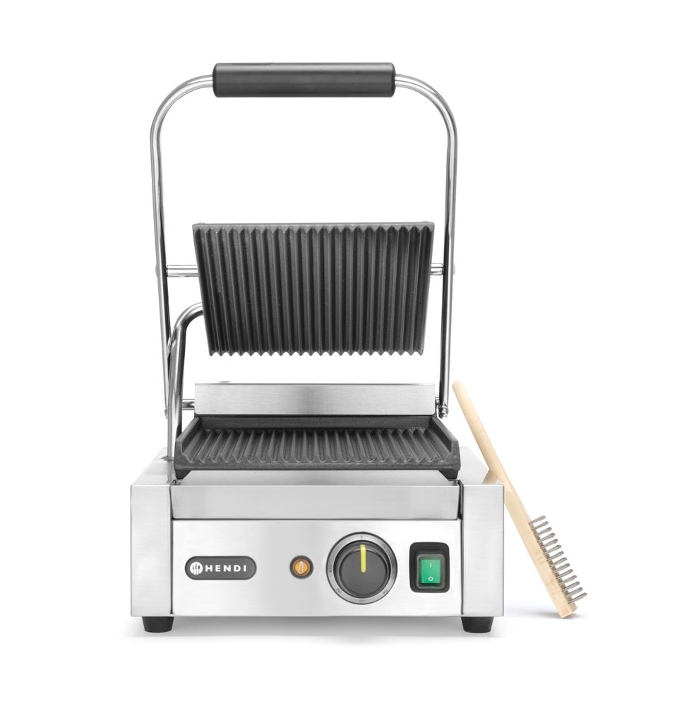 Contactgrill enkel geribd  230V 1800W Hendi