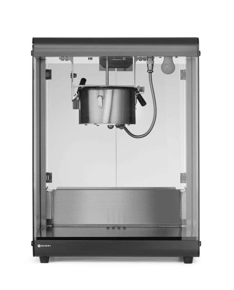 Popcorn machine zwart 80 l 230V 1150W Hendi
