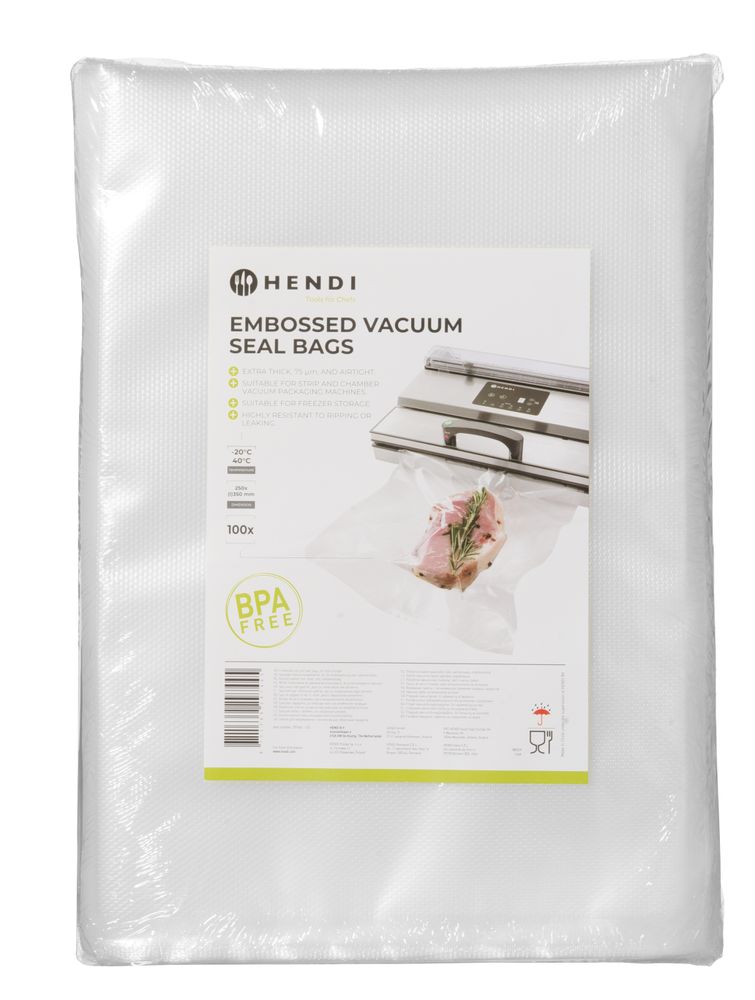 Vacuümverpakkingszakken met reliëf 250x350 mm Hendi