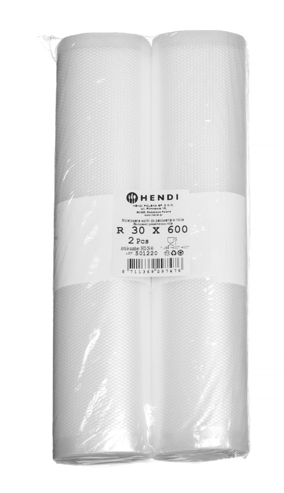 Vacuümverpakkingszakken met reliëf op rol 200x6000 mm Hendi