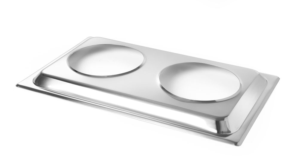 Opzetstuk voor 2x bainmariepan passend op GN 1/1 Chafing dish Hendi