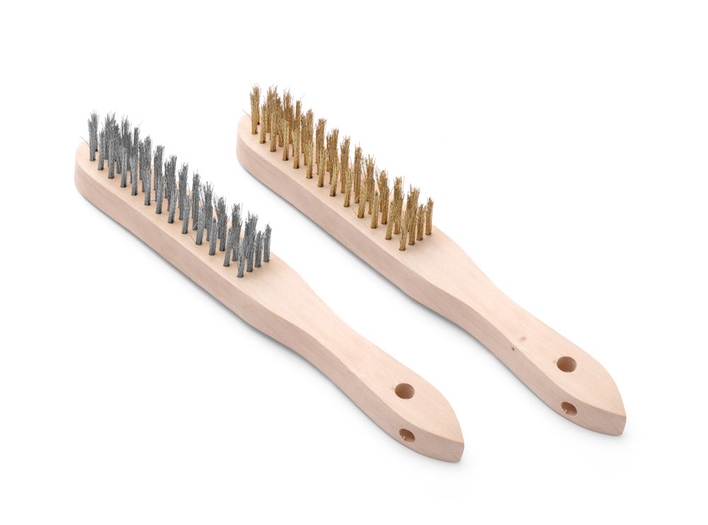 Staalborstelset messing & rvs draad 290 mm Hendi