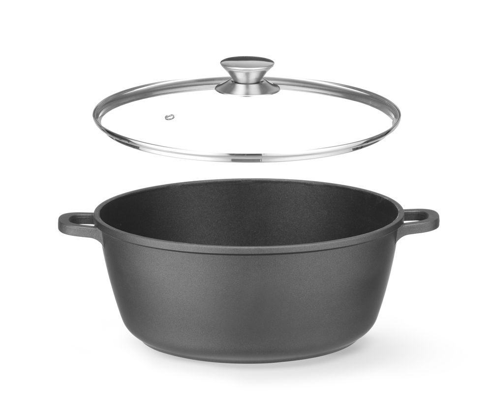 Braadpan aluminium 7,5 l 300 mm antiaanbaklaag Hendi