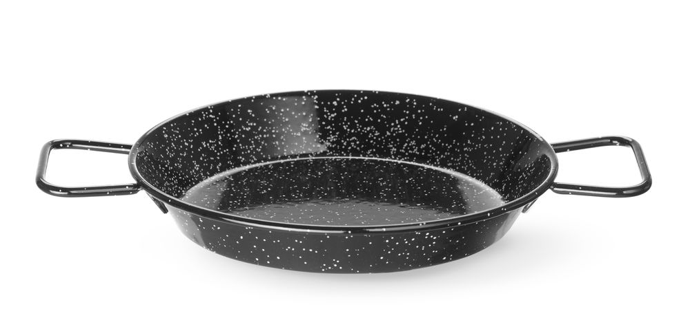 Paellapan 240x40mm geëmailleerd plaatst. Hendi