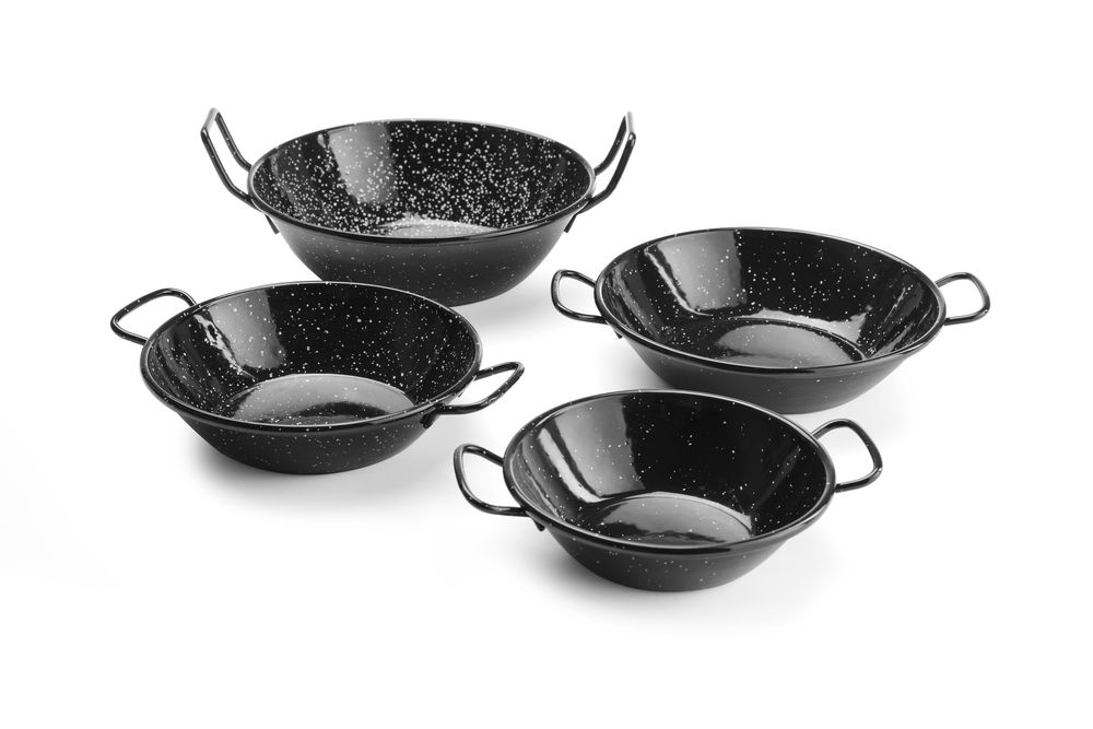 Paellaschaal 145x40 mm geëmmailleerd Hendi