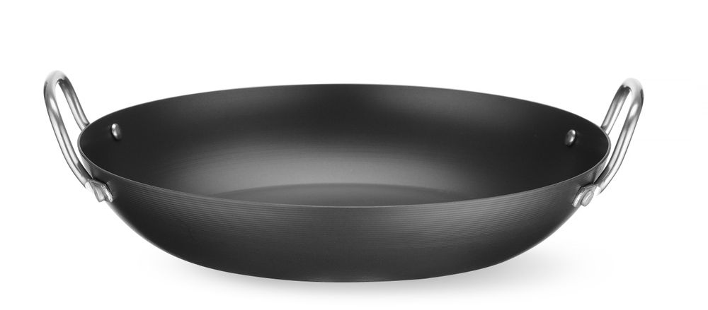 Serveerpan 201x38 mm carbon staal Hendi