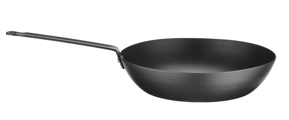 Wok 302x72 mm carbon staal Hendi
